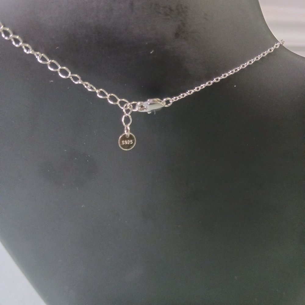 Silver Lab Opal Butterfly Necklace - Picture 4 of 6